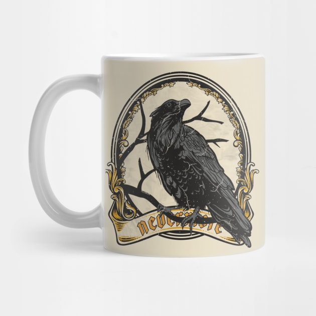 Dark Gothic Raven - EAP Nevermore Vintage Frame 1 by EDDArt